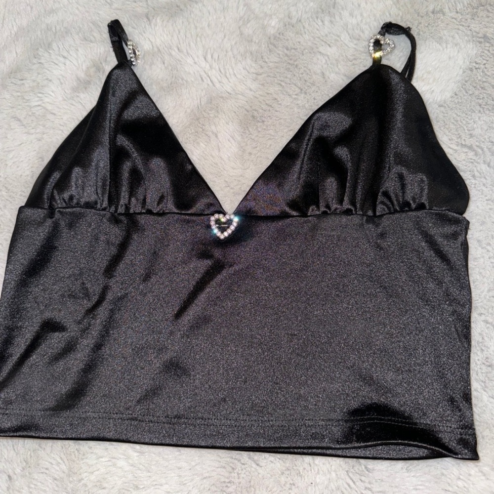 Forever 21 Large Heart Crop Top